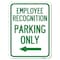 Signmission Employee Recognition Parking W/ Left Arrow Alum Rust Proof Parking Sign, 18" x 24", A-1824-24099 A-1824-24099 - alternate 1